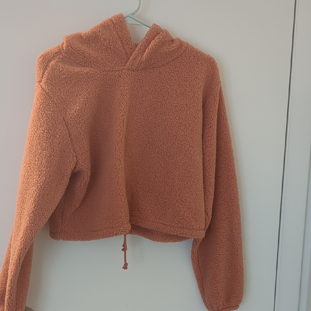 Wild Fable Orange Cropped Hooded Sweatshirt